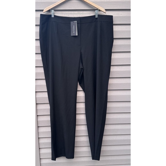 Lafayette 148 New York Pants - Lafayette 148 Silk Pants Black Straight Leg Women's SZ 22W MSRP $378 NWT